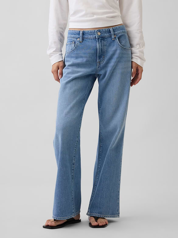 Low Rise UltraSoft Baggy Flare Jeans
