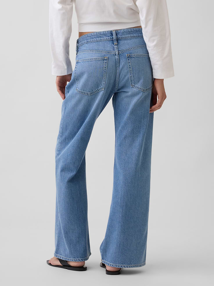 Image number 4 showing, Low Rise UltraSoft Baggy Flare Jeans
