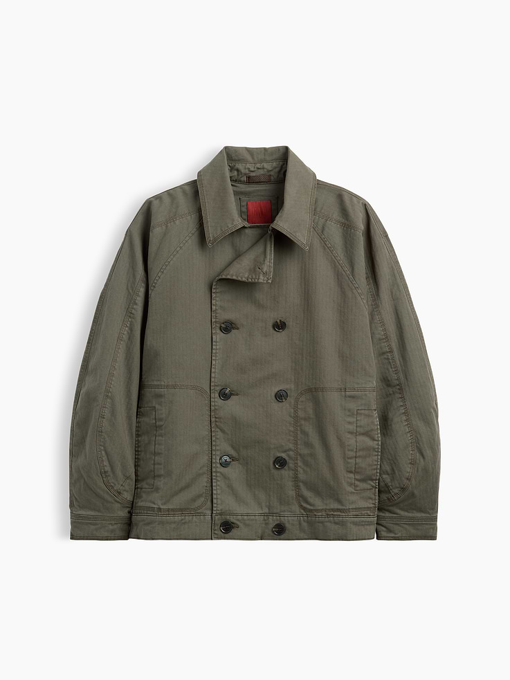 Image number 8 showing, GapStudio Herringbone Peacoat