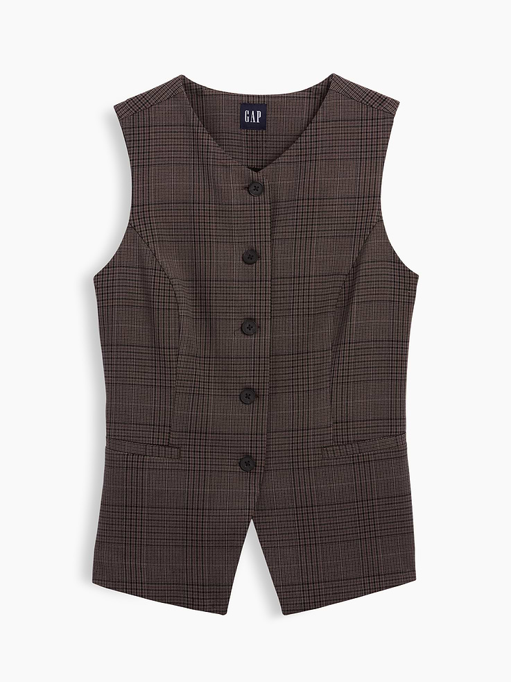 Image number 5 showing, High-Neck Longline Vest