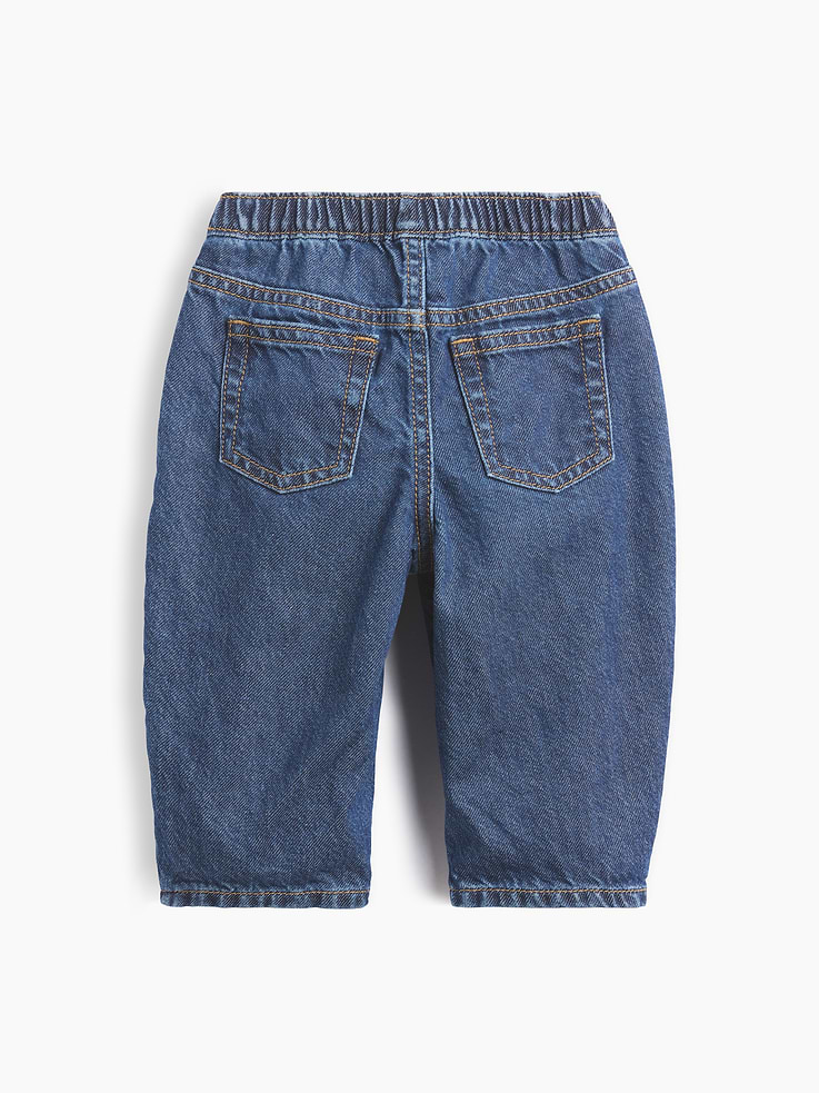 Image 2 of 3, Baby Brannan Bear Patch Pull-On Jeans