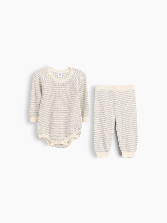 Baby Waffle Sweater Set