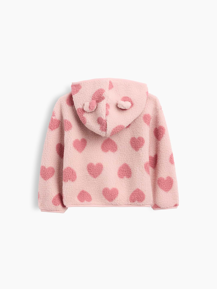 L'image numéro 2 présente Veste à capuchon en sherpa à oreilles d’ourson pour Bébé et Tout-petit