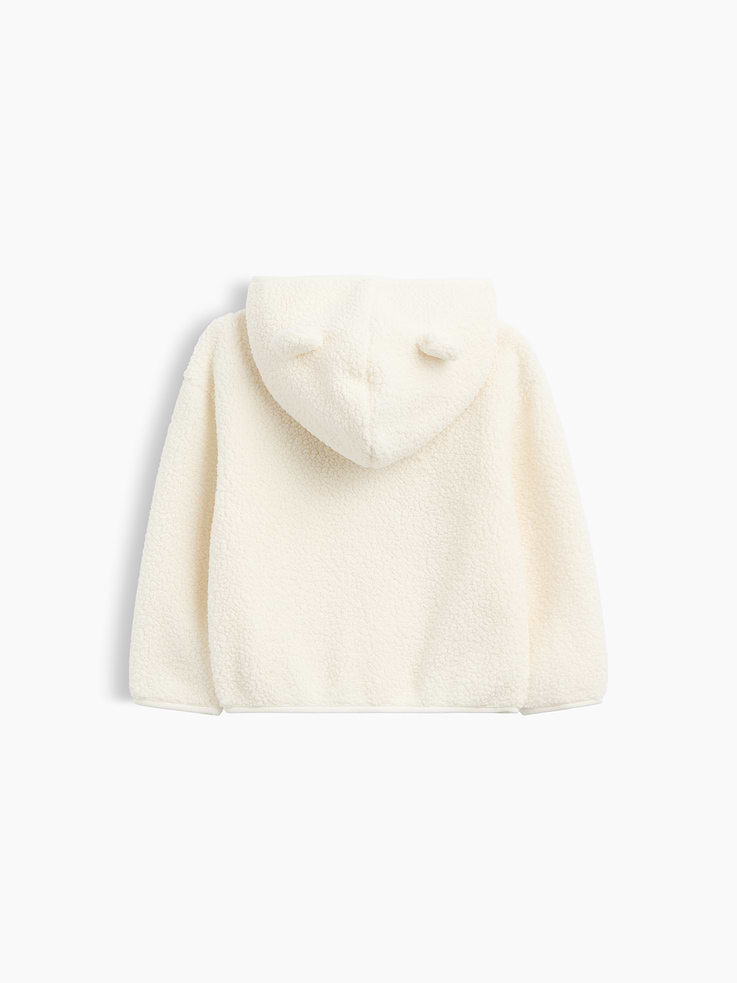 Image 2 de 3, Veste à capuchon en sherpa à oreilles d’ourson pour Bébé et Tout-petit