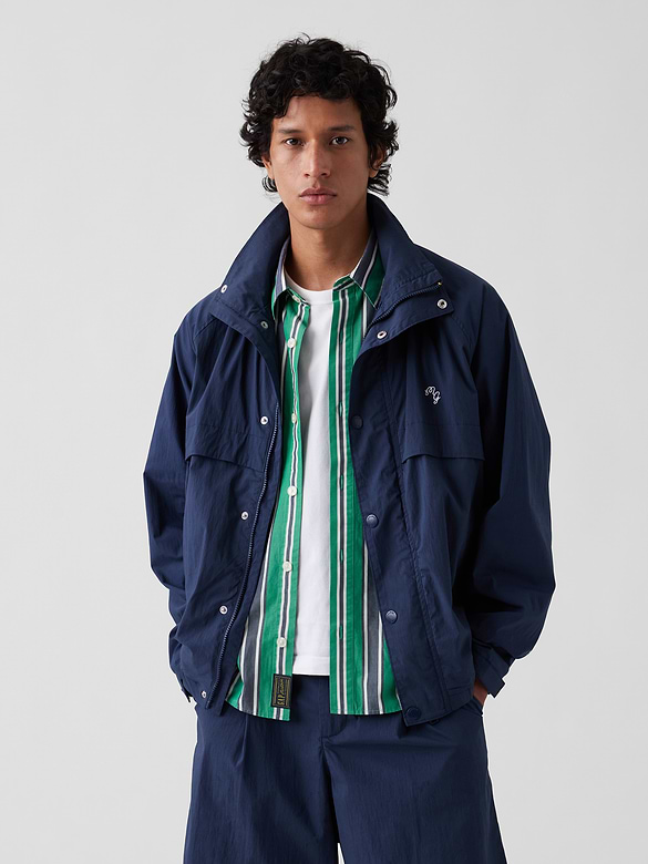Gap × Malbon Textured Poplin Anorak Jacket