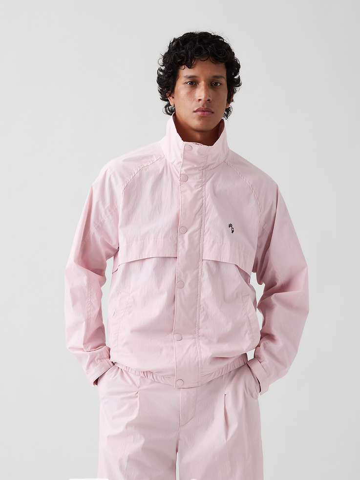 Image number 1 showing, Gap × Malbon Textured Poplin Anorak Jacket