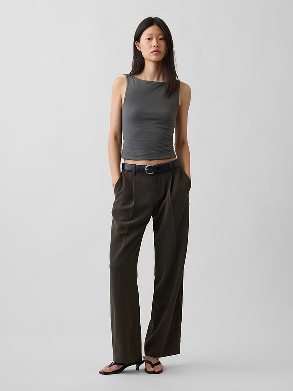 365 Low Rise Pleated Wide-Leg Trousers