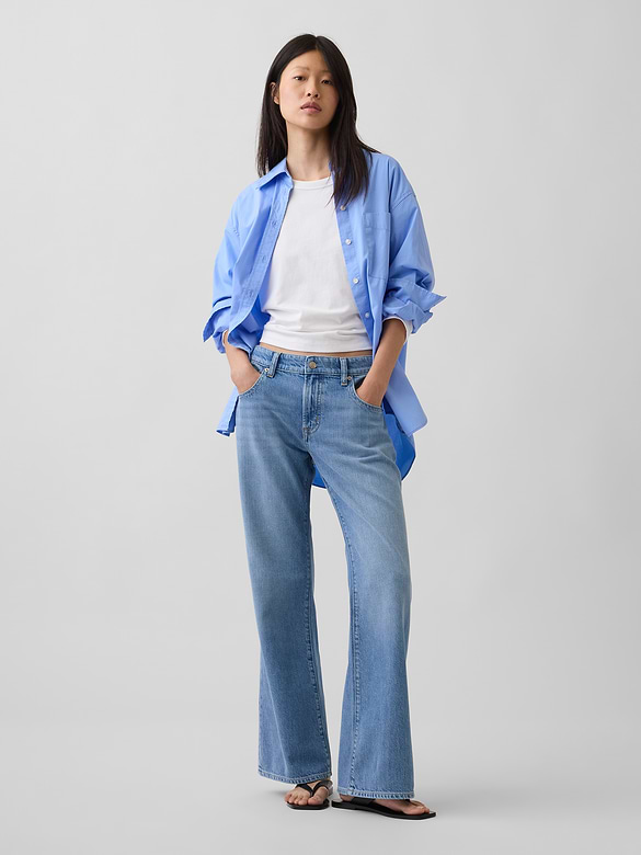 Low Rise UltraSoft Baggy Flare Jeans