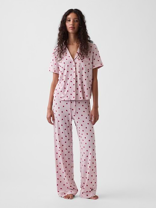 SoftMade Modal PJ Pants - Pink apple print by Gap