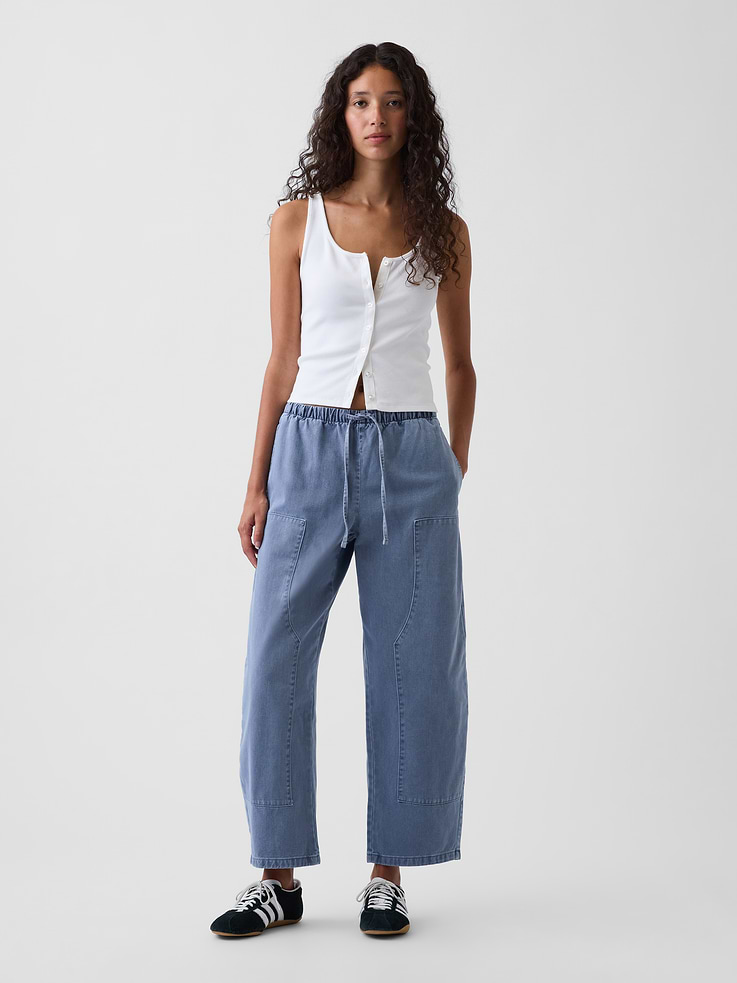 Image number 1 showing, Easy Double-Knee Barrel Pants