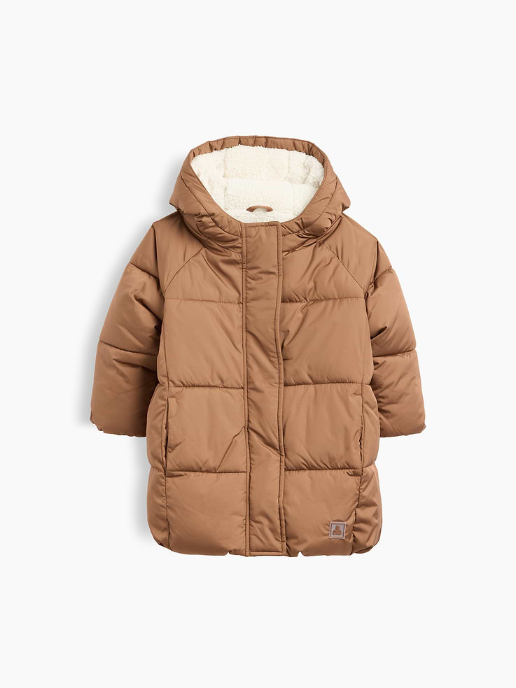 Image number 1 showing, Baby & Toddler Sherpa-Lined Heavyweight Puffer Coat