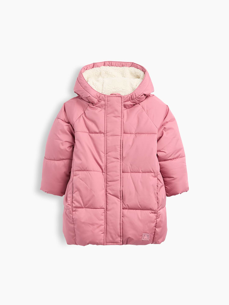 Image number 1 showing, Baby & Toddler Sherpa-Lined Heavyweight Puffer Coat