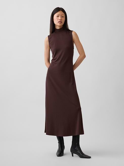 Mockneck Maxi Dress