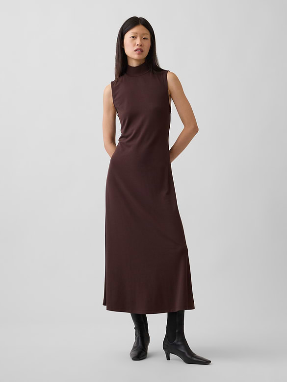 Mockneck Maxi Dress