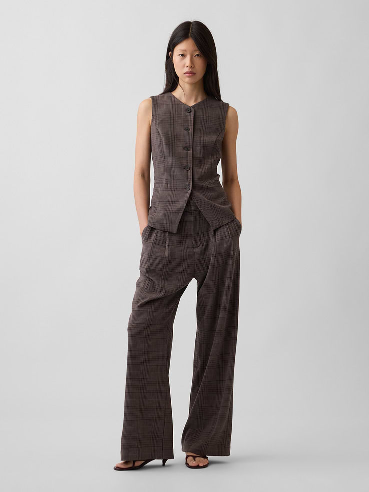 Image number 1 showing, 365 High Rise Brushed Twill Pleated Trousers