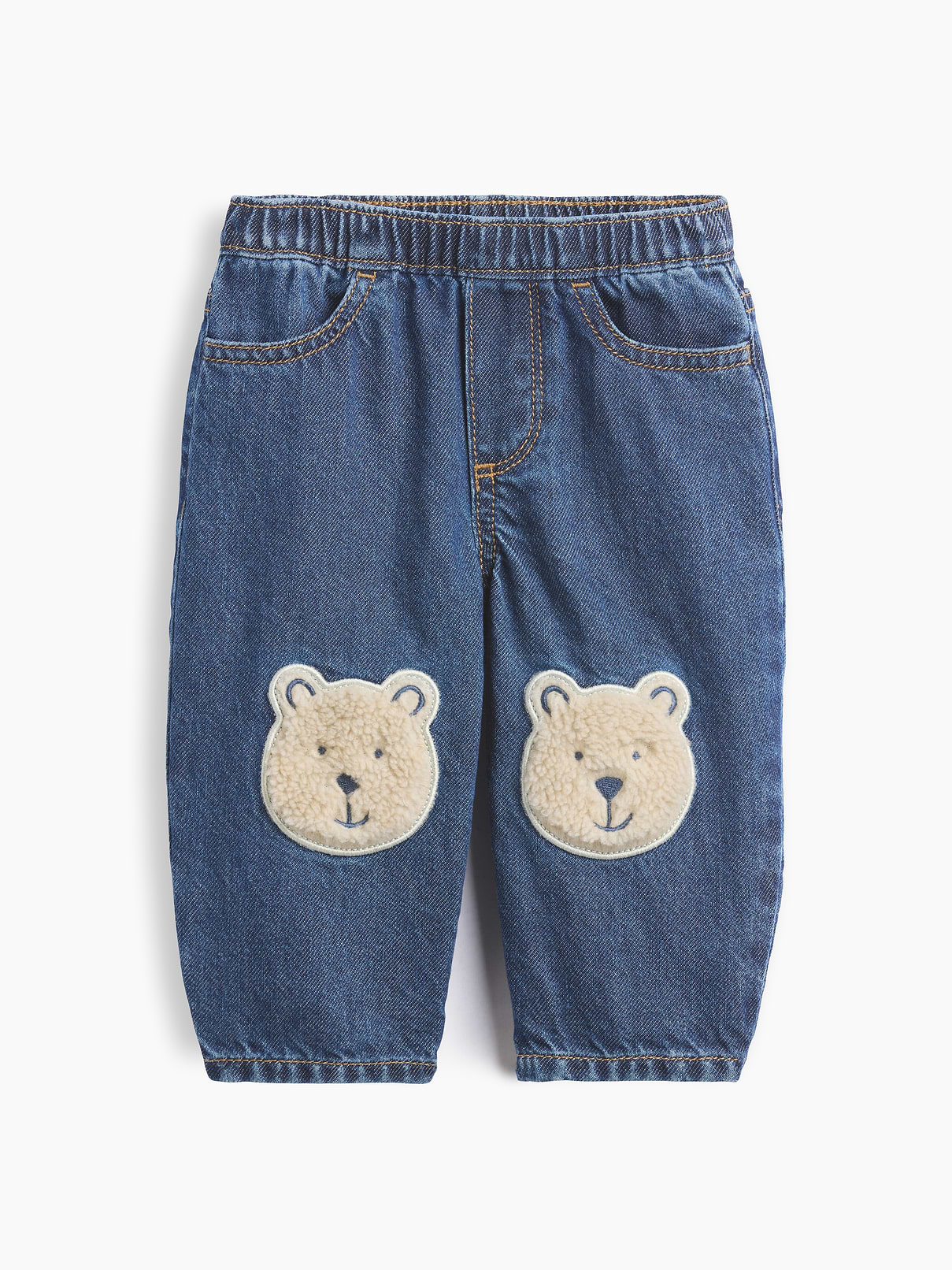 Baby Brannan Bear Patch Pull-On Jeans