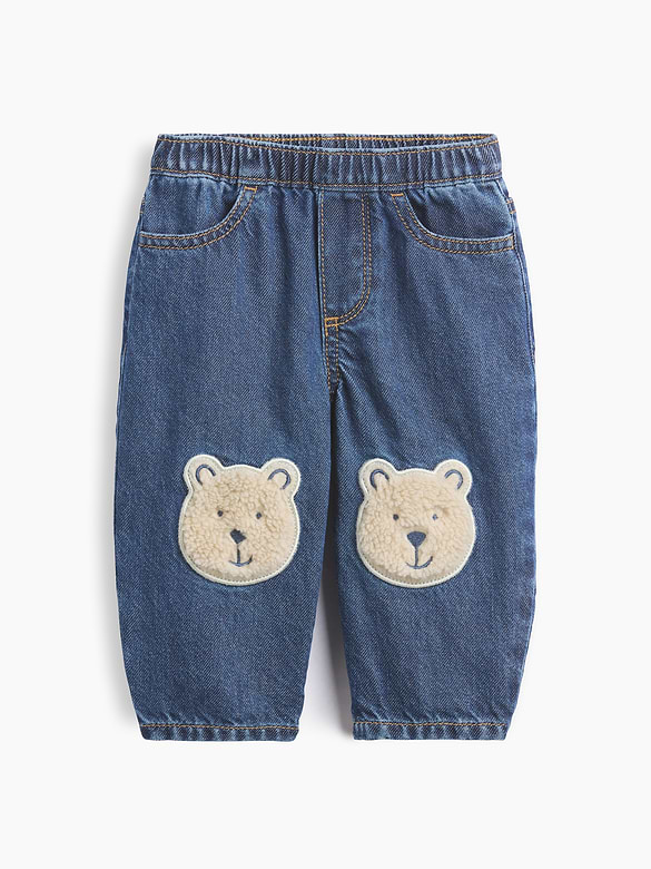 Baby Brannan Bear Patch Pull-On Jeans