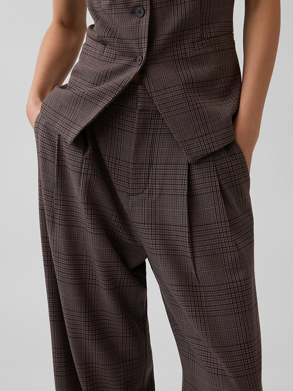 365 High Rise Brushed Twill Pleated Trousers