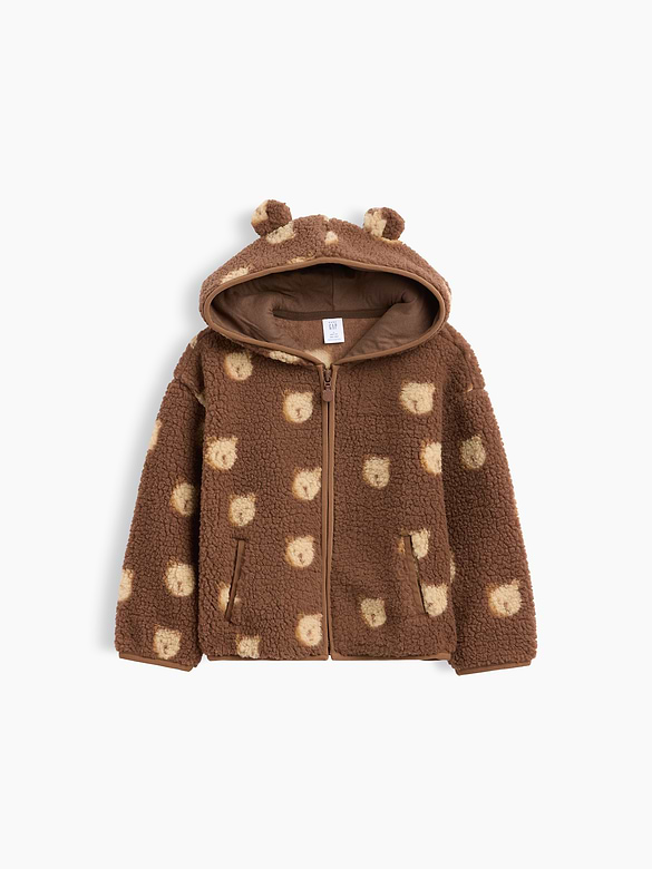 Baby & Toddler Sherpa Bear Zip Hoodie