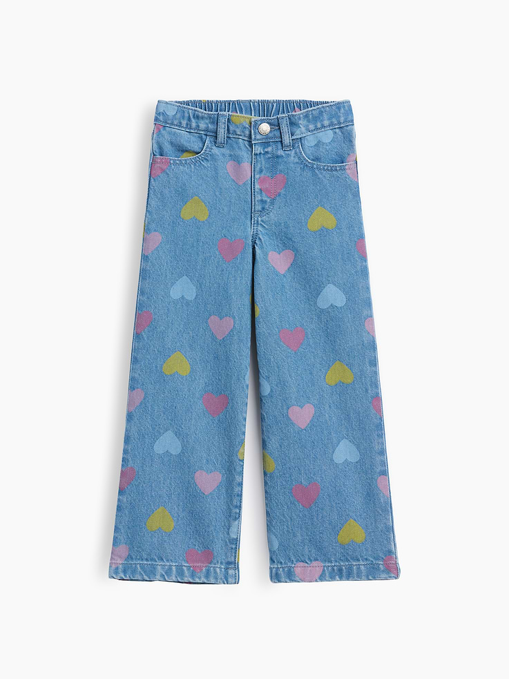 Image number 1 showing, babyGap Print Wide-Leg Jeans