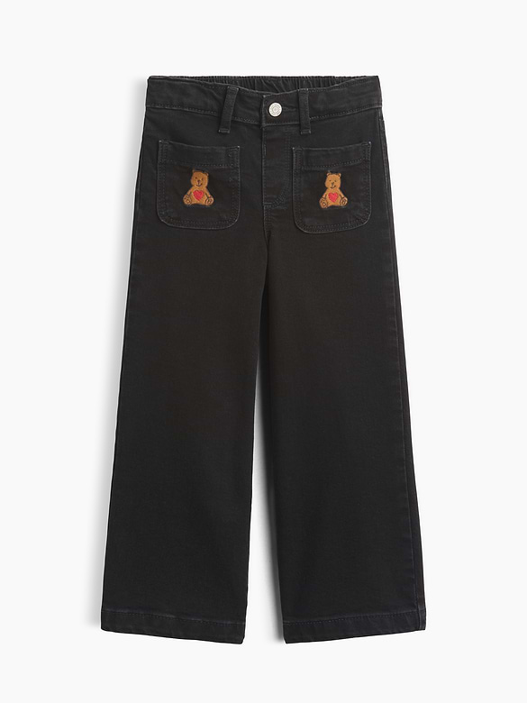 babyGap Embroidered Wide-Leg Jeans