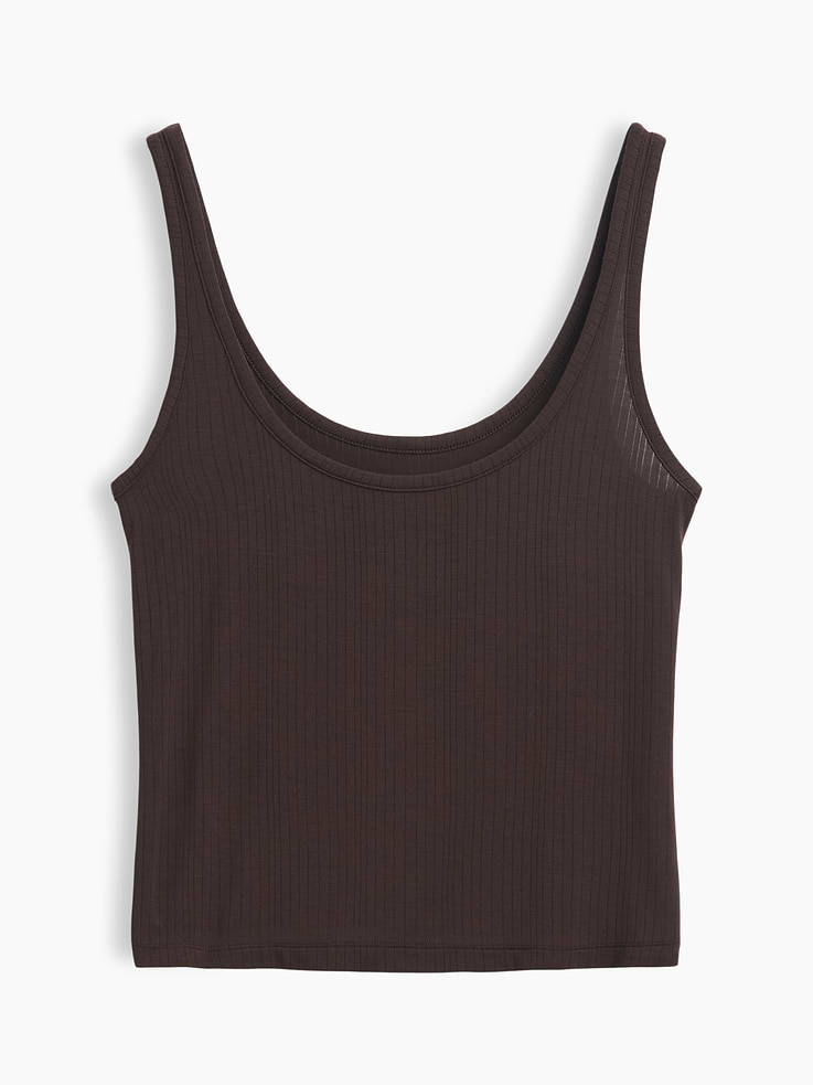 L'image numéro 1 présente Camisole de pyjama côtelée en modal PureDouceur