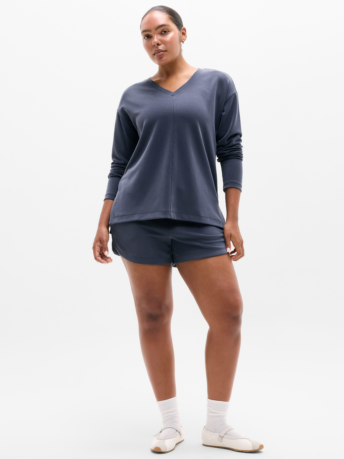 Seasoft V Neck Sweatshirt | Athleta