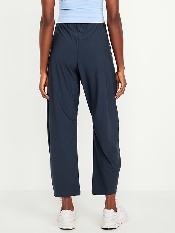 High-Waisted SleekTech Barrel Ankle Pants