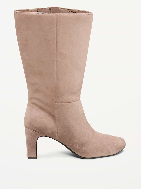 Mid-Calf Square-Toe Boot for Women