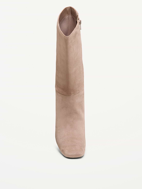 Mid-Calf Square-Toe Boot for Women