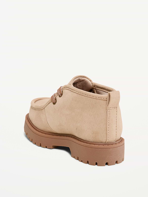 Faux-Suede Derby Boots for Toddler