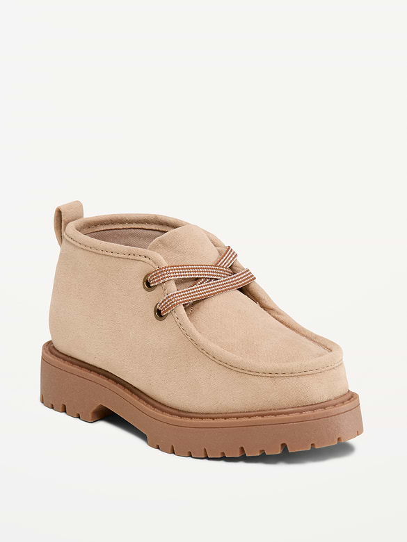 Faux-Suede Derby Boots for Toddler