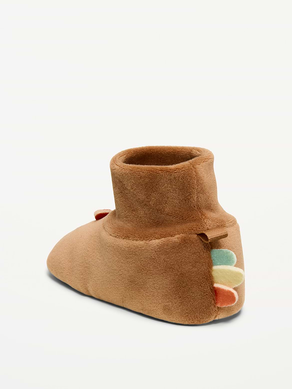 Velour Turkey Slippers for Baby