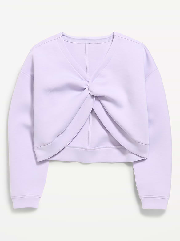 Bounce Fleece Twist-Front Sweatshirt for Girls