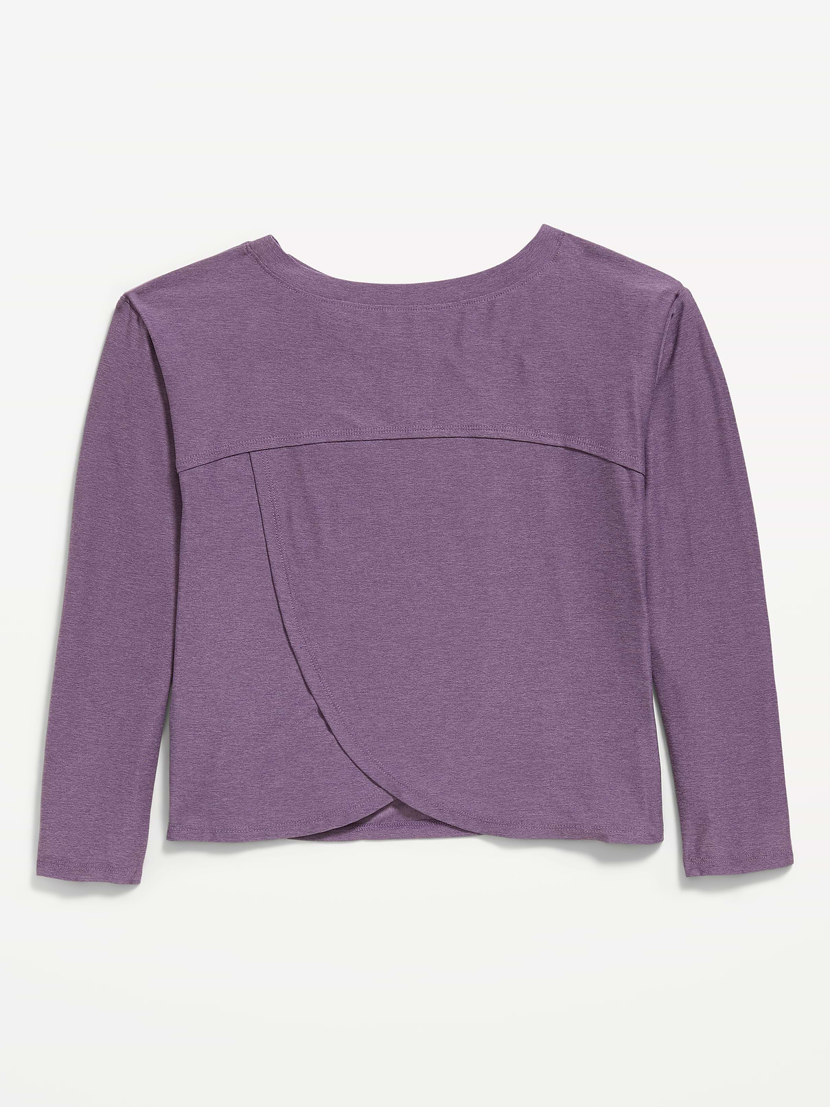 Image 4 de 4, Haut à dos croisé à manches longues NuageSport pour fille