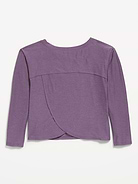 Image 4 de 4, Haut à dos croisé à manches longues NuageSport pour fille