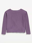 Image 3 de 4, Haut à dos croisé à manches longues NuageSport pour fille