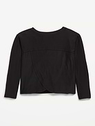 Image 4 de 4, Haut à dos croisé à manches longues NuageSport pour fille