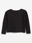 Image 3 de 4, Haut à dos croisé à manches longues NuageSport pour fille