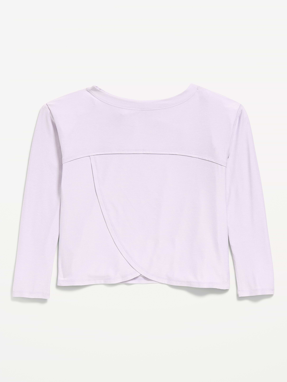Image 2 de 2, Haut à dos croisé à manches longues NuageSport pour fille