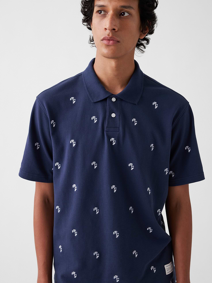 Image number 5 showing, Gap × Malbon Relaxed Logo Polo Shirt