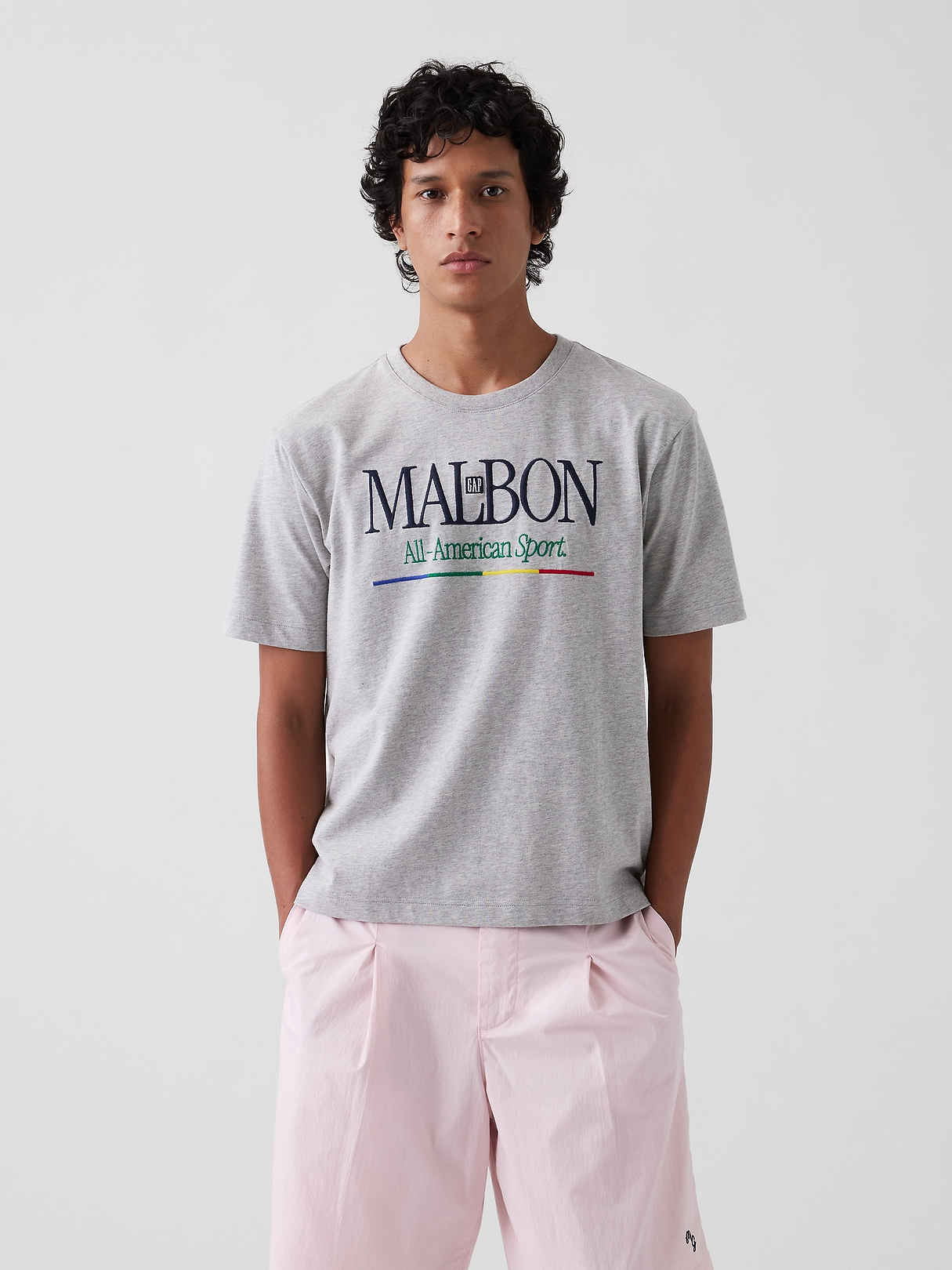 Malbon X CLUBHAUS Tシャツ XLサイズ Gap × Malbon Organic Cotton Logo T-Shirt | Gap