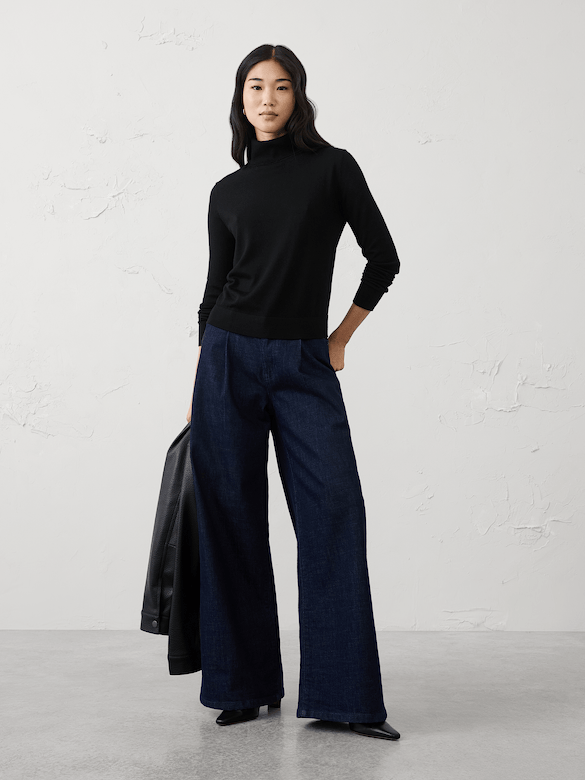 Merino Wool Turtle-Neck Sweater