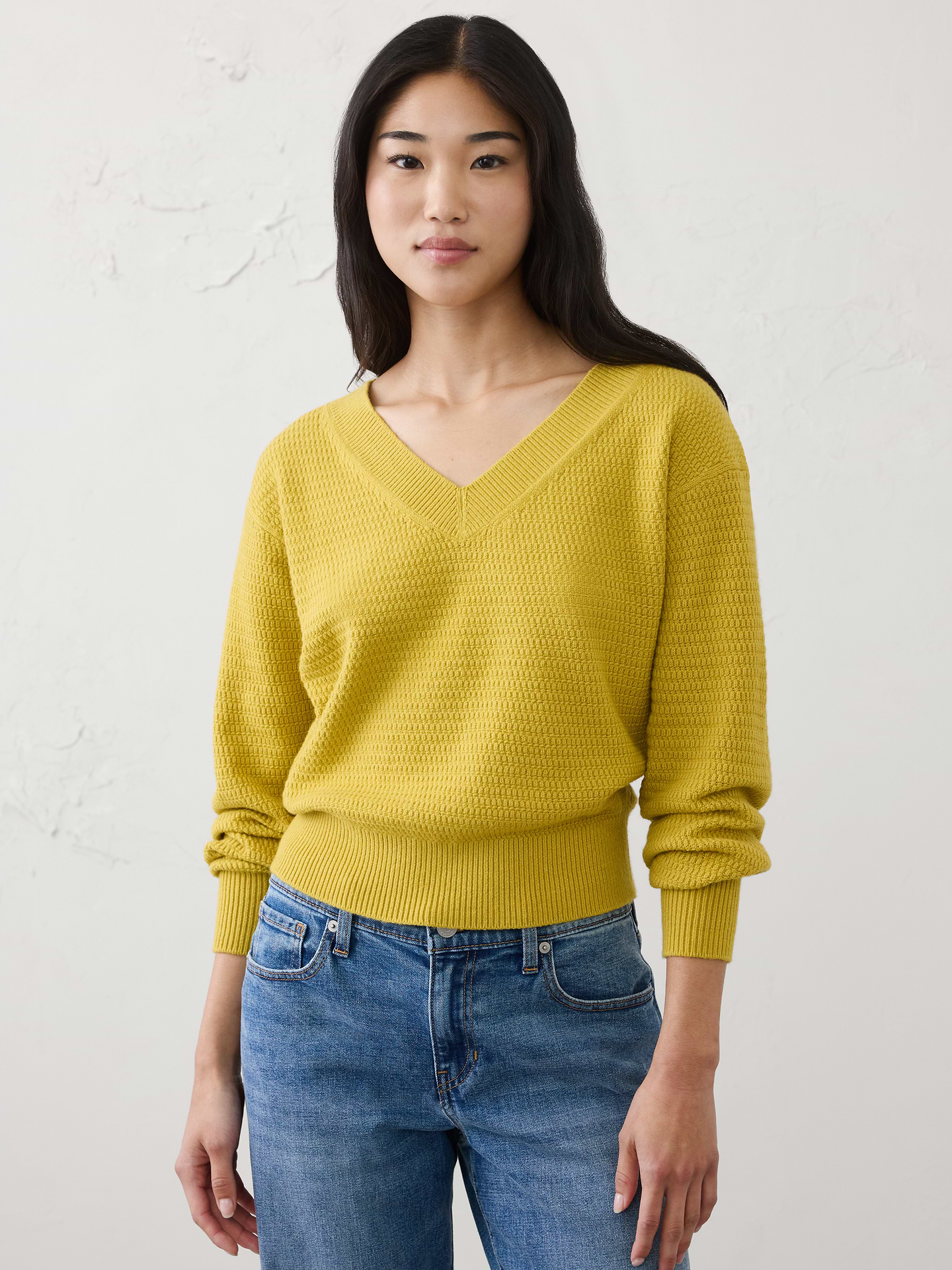 Image number 1 showing, Texture V-Neck Sweater