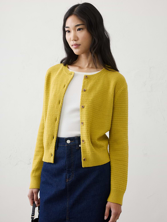 Textured Cardigan Sweater