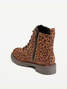 Image number 4 showing, Faux-Suede Combat Boots for Toddler Girls
