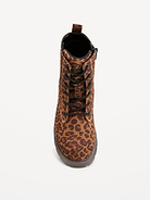 Image number 2 showing, Faux-Suede Combat Boots for Toddler Girls