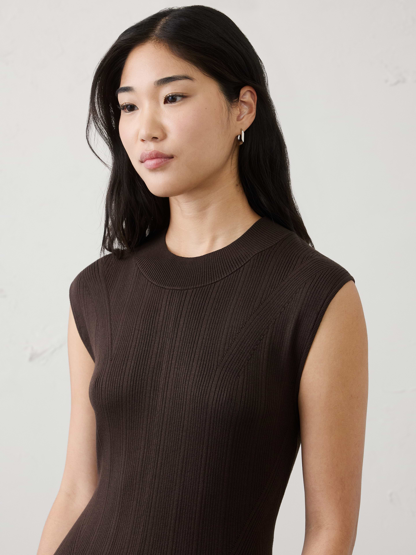 Image number 3 showing, Ribbed Mock-Neck Sweater Maxi Dress