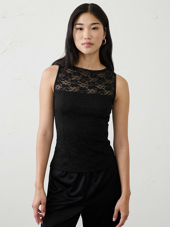 Lace Puckered Top
