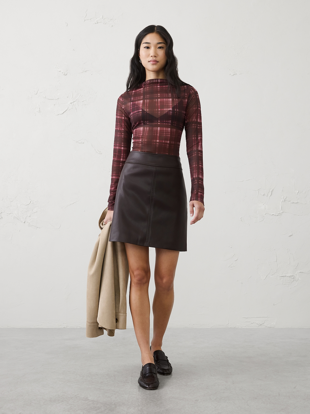 Mesh Mock-Neck Top | Banana Republic Factory